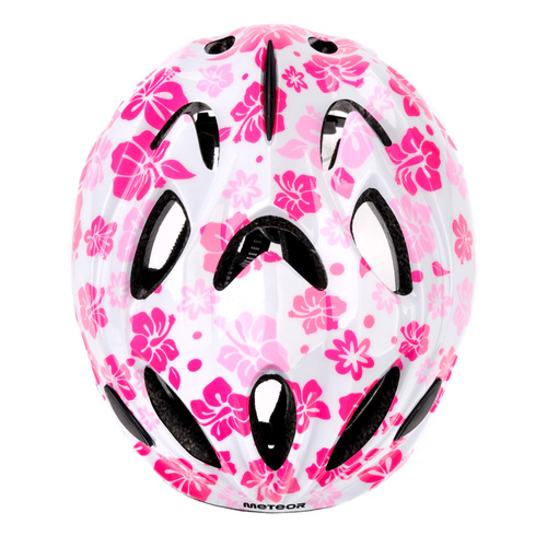 Kask rowerowy dla dzieci Meteor HB6-5 M 52-56 cm Pink flowers