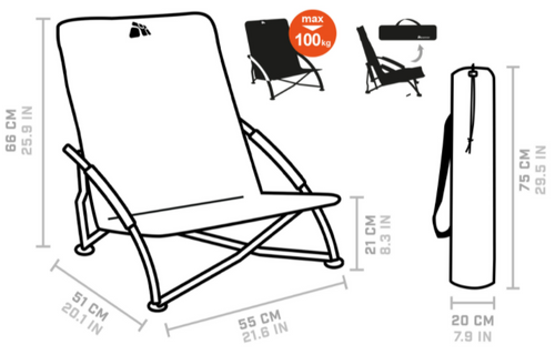 Beach chair Meteor Coast khaki