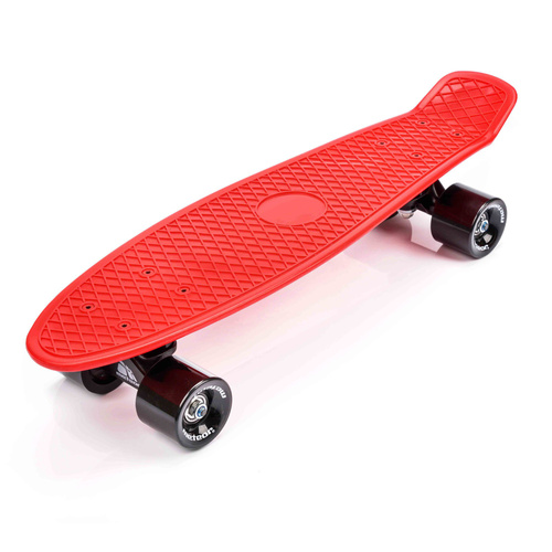 Plastic skateboard Meteor red/black/black