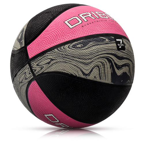 Piłka do koszykówki Meteor Dribble różowy