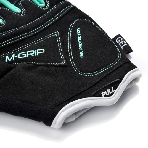 Bike gloves Meteor Gel GX37 S white/mint