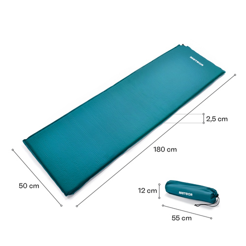 Selbstaufblasbare Matte Meteor 180×50×2,5 cm Meeresfarbe