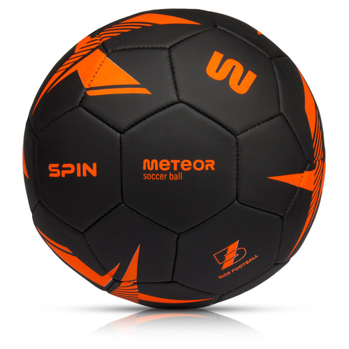 Fußball Meteor Spin 5 schwarz/orange