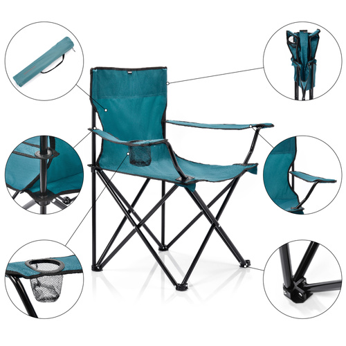 Meteor Quay folding chair sea colour