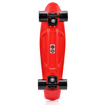 Meteor Kunststoff-Skateboard rot/schwarz