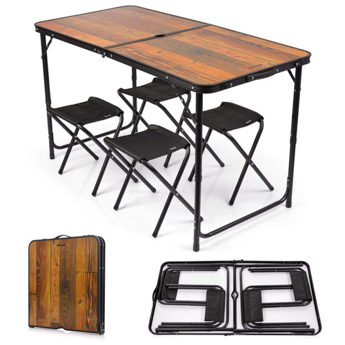 Meteor Pesta wood folding table with chairs