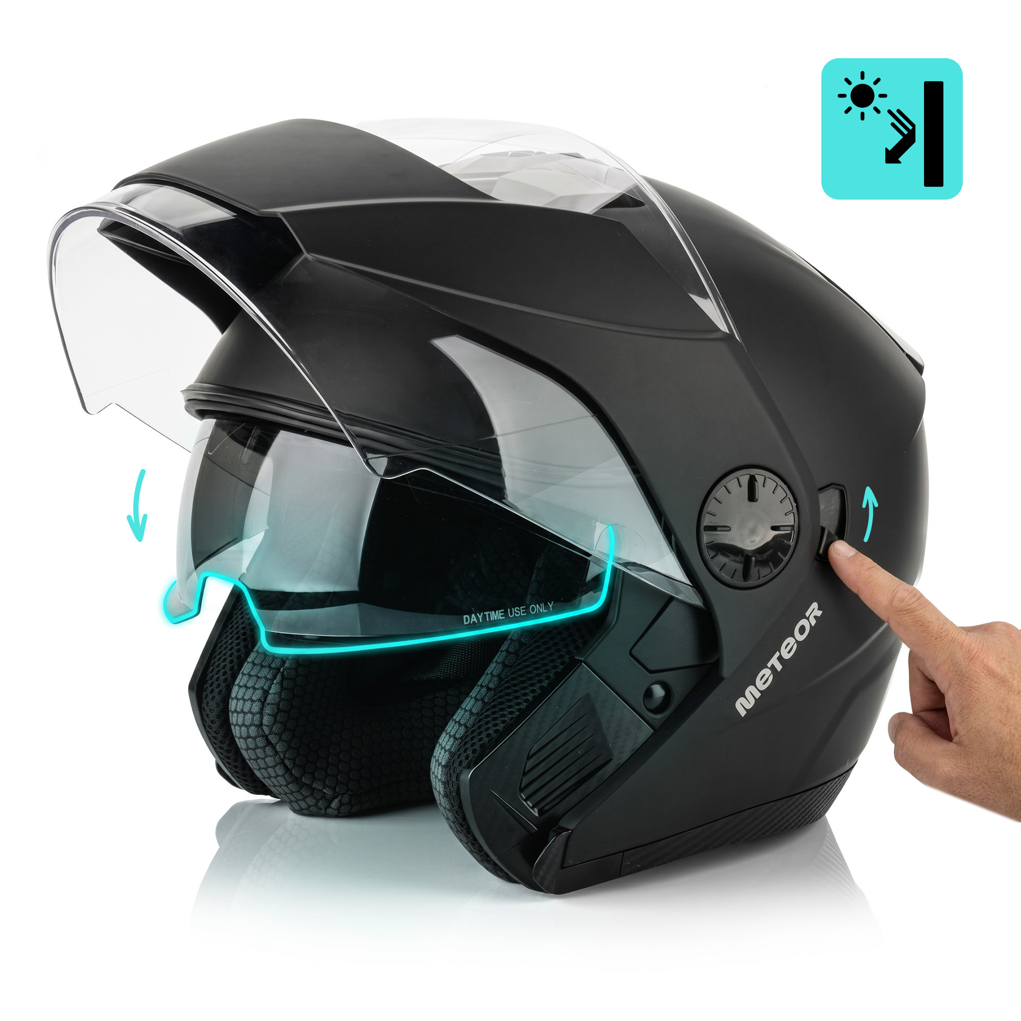Kask motocyklowy Meteor Hekato L 59-60 cm czarny pol_pl_Kask-motocyklowy-Meteor-Hekato-L-59-60-cm-czarny-41456_13