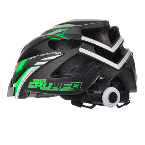 Fahrradhelm Meteor Gruver L 58-61 cm schwarz/grün