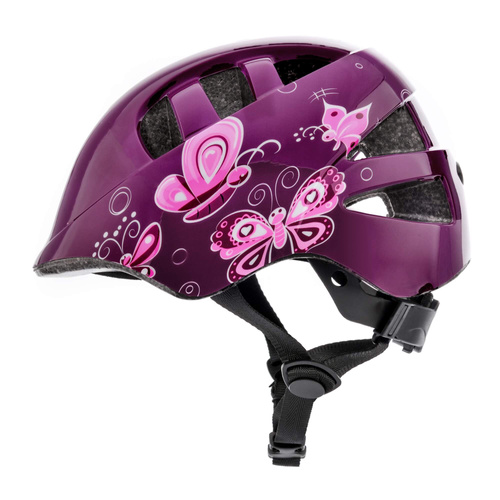 METEOR CYCLING HELMET KS08 S 48-52 cm pink butterflies